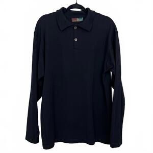 Vintage Oscar Eide Norsewear Merino Wool Black Long Sleeve Button Sweater XXL NZ